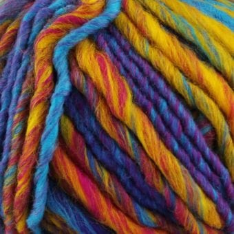 Katia Ushuaia super chunky yarn 53% Virgin Wool 47% Acrylic 604 bright multi