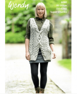 Wendy Harris Super Chunky Womens knitting pattern cut out jumper 6080