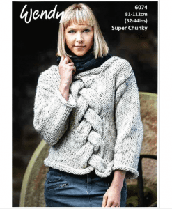 Wendy Harris Super Chunky Womens knitting pattern jumper 6074