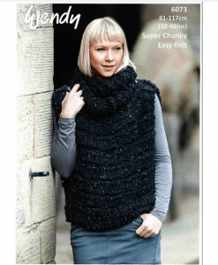 Wendy Harris Super Chunky Womens knitting pattern jumper vest pattern 6073