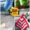 Wendy Wash Knit Aran Knitting Pattern 5999 cloth and pouch bundle