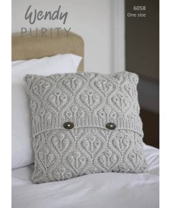 Wendy Purity Patterned Cushion 6058 | Knitting Pattern