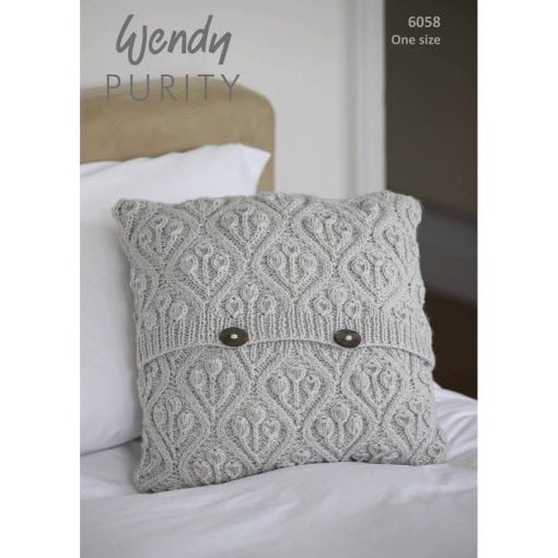 Wendy Purity Patterned Cushion 6058 | Knitting Pattern
