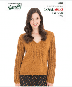Naturally loyal vegas tweed women's knitting pattern N1389 Architecture Sweater
