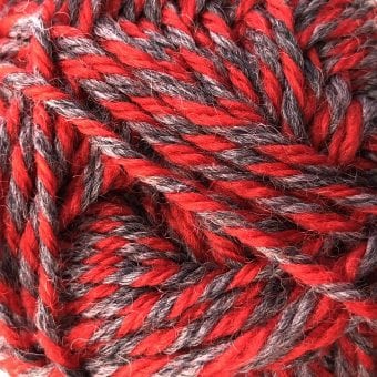 Countrywide Windsor 100% New Zealand wool yarn 8ply Marl Marled 8 ply double knit dk Red - Grey shade 2470