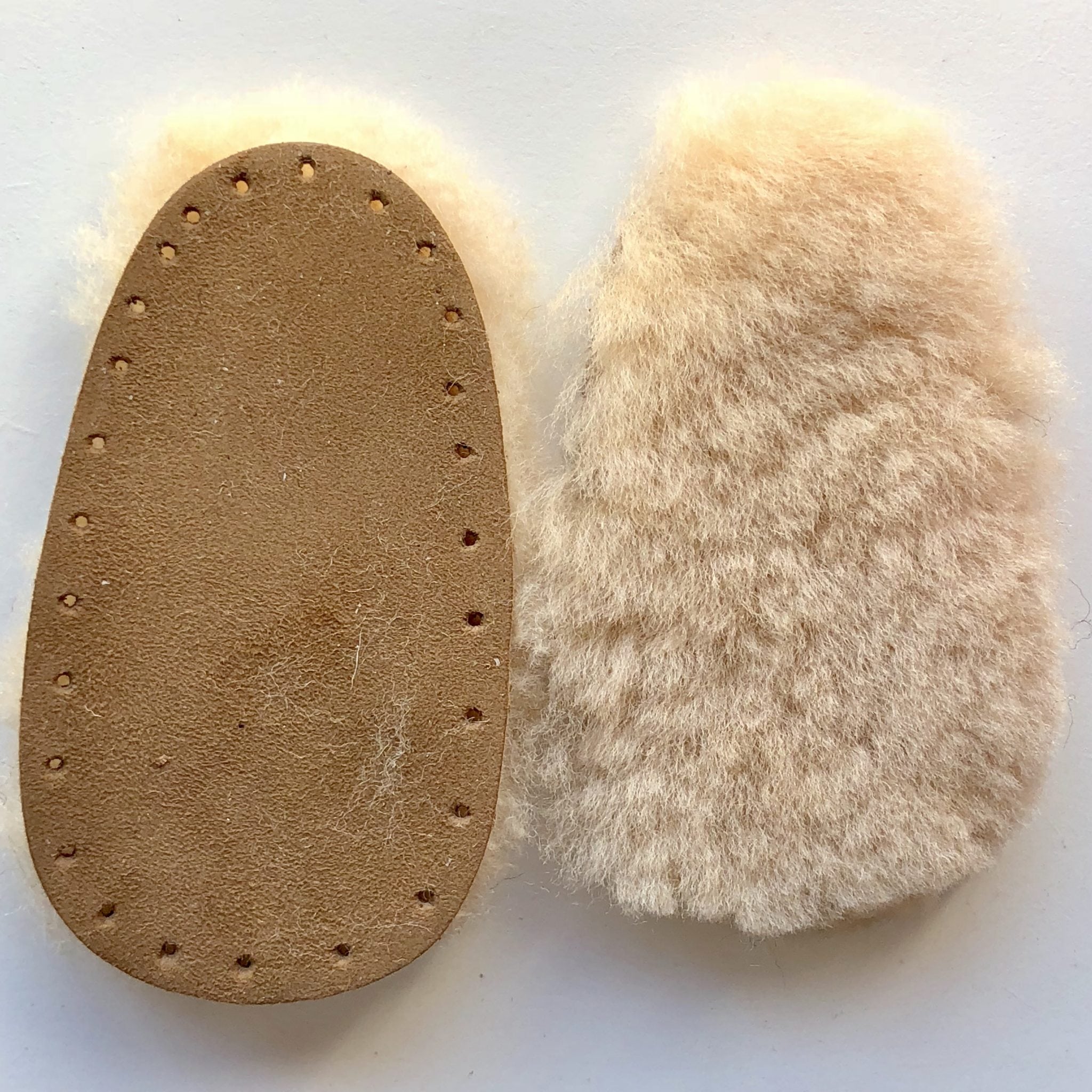Sheepskin Soles for Button Trim Booties (Pattern Included