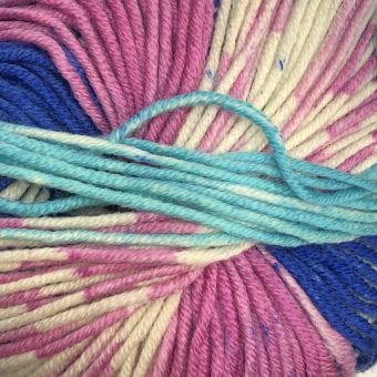 Fantasy Broadway Yarns Pattern 8 Ply | Superfine Merino sweet and navy 905