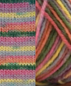 Fiddlesticks Harlequin 4 Ply Sock | 50g Ball - 32-06 Tango