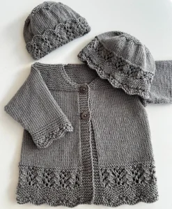 Amelie Cardigan & Hat 4 Ply| Kiwi Stitch Co Knitting Pattern