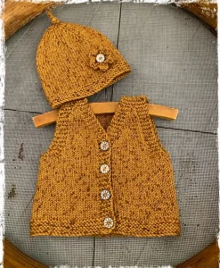 Ava & Acrchie Vintage Vest and Hat DK | Kiwi Stitch Co Pattern (Copy)
