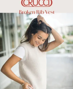 Broken Rib Vest 2306 | Crucci Women's Knitting Pattern DK