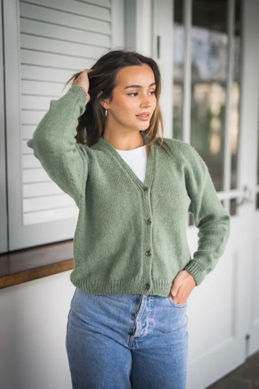 Boxy V Neck Cardigan 2307 | Crucci Women's Knitting Pattern DK - Image 2