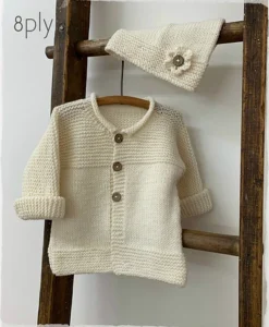 Jessie Jacket & Hat 8 Ply| Kiwi Stitch Co Knitting Pattern