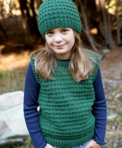 Keeley Vest and Hat LF59| Lisa F Knitting Pattern 12 PLy