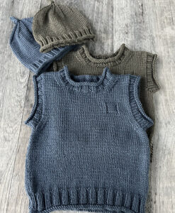 Rudy Rolled Edge Vest and Hat DK | Kiwi Stitch Co Pattern