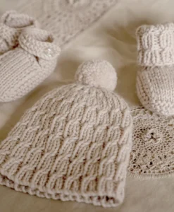 Scout Beanie and Shoes BC61 | Lisa F Knitting Pattern DK