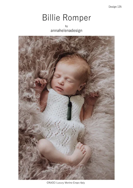 Billie Romper 4 Ply| Crucci & Anna Helena Design knitting pattern