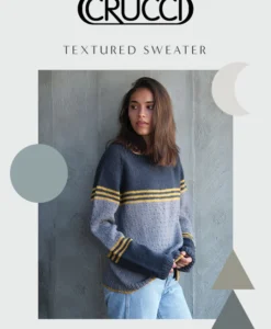 Textured Stripe Sweater 2032 | Crucci Women's Knitting Pattern 12 ply