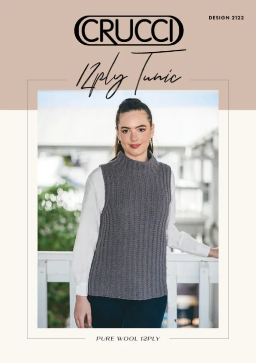 12 ply Tunic 2122 | Crucci Women's Knitting Pattern 12 ply