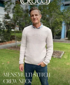 Men's Multi Stitch Sweater 2209| Crucci Knitting Pattern 8 ply