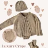 Baby Set (Cardigan, Romper, Hat, Booties) 4 Ply| Crucci knitting pattern