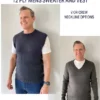 Men's Sweater and Vest  2304| Crucci Knitting Pattern 12 ply