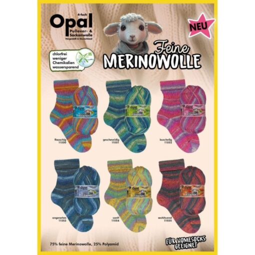Opal Fine Merino Wool 4 Ply Sock | 100g Ball