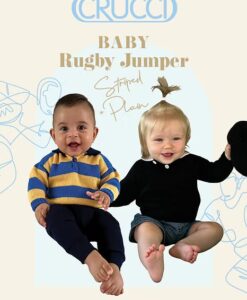 Baby Rugby Jumper 4 Ply| Crucci  knitting pattern 2320