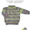 Top Down Raglan Double Stranded Baby Sweater | Crucci  knitting pattern 2323