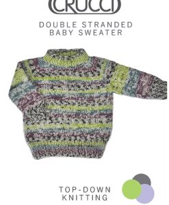 Top Down Raglan Double Stranded Baby Sweater | Crucci  knitting pattern 2323