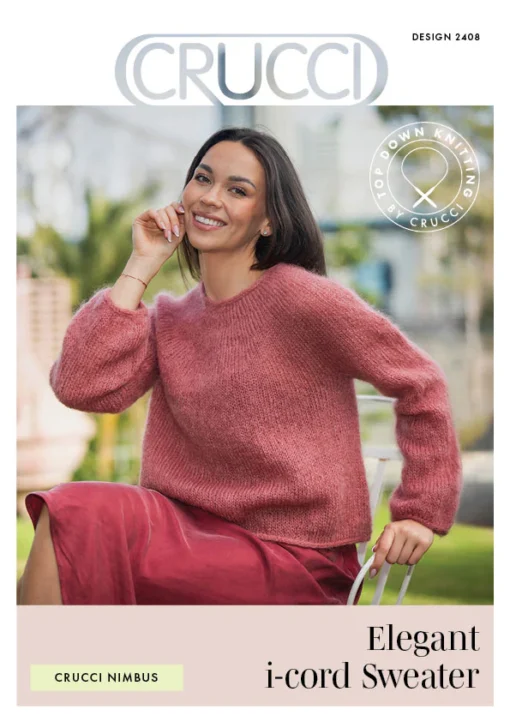 Elegant i-cord Sweater | Crucci knitting pattern 2408