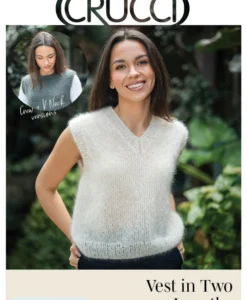 Nimbus Mohair Vest - V or Crew neck| Crucci  knitting pattern 2409