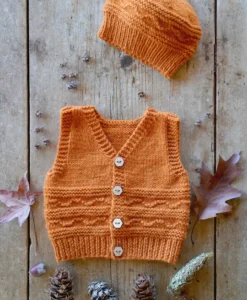FInlay Vest and Hat BC145 | Lisa F Knitting Pattern DK