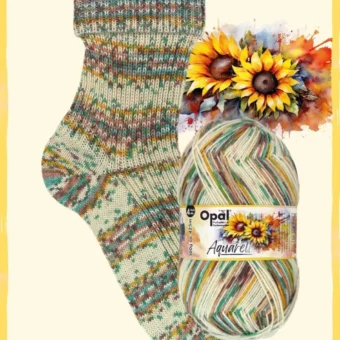 opal watercolour (aquarell) 4 ply sock | 100g ball 11530 solar power