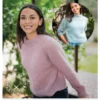 top down simple sweater 12 ply mohair | crucci knitting pattern 2401