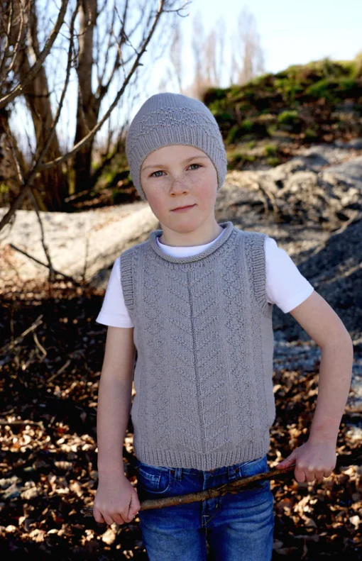 Bryn Vest & Hat LF66 | Lisa F Knitting Pattern DK - Image 2