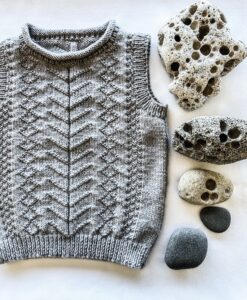 Bryn Vest & Hat LF66 | Lisa F Knitting Pattern DK
