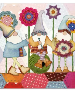 emma ball | crocheting gnomes greeting card