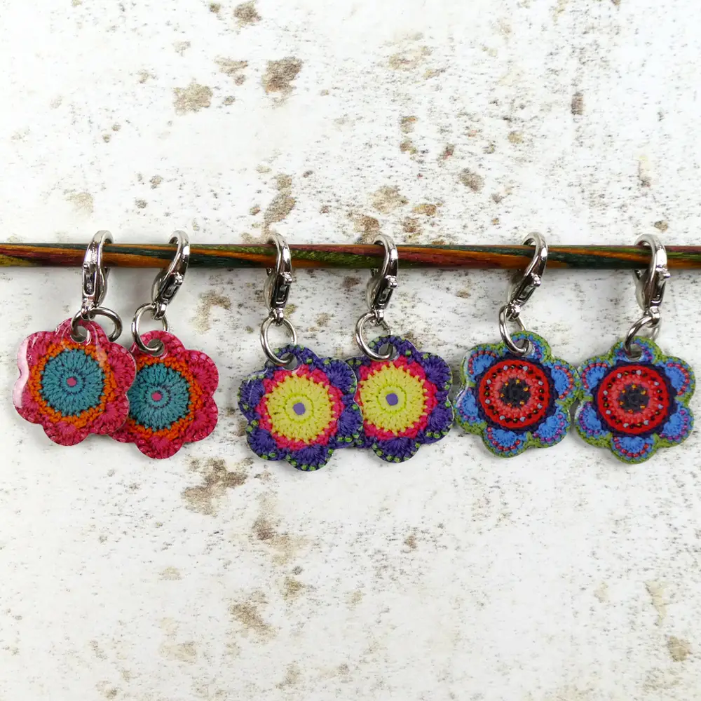 emma ball | flower stitch markers