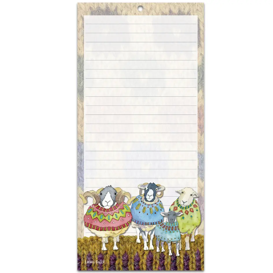 emma ball | magnetic note pad sheep in sweaters