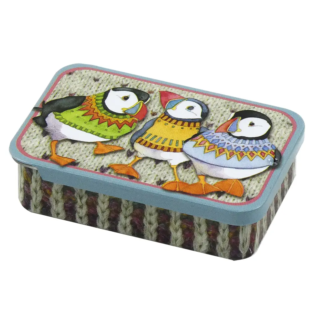 emma ball | woolly puffin pocket tin