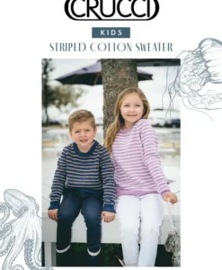 kids striped raglan sleeve dk sweater | crucci knitting pattern