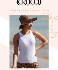 cowl neck rib sweater 2310 | crucci women's knitting pattern dk (copy)