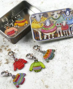 emma ball | jumpers stitch markers in tin