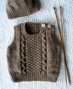 noa vest and hat bc147 | lisa f knitting pattern 4 ply (copy)