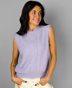 staghorn vest whisper 8 ply mohair| knitting pattern 1411