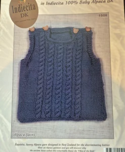 baby cabled vest dk 1508 | alpaca yarns knitting pattern