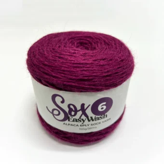 sox 6 easy wash sock yarn 6 ply 158g| alpaca/nylon 5820 aubergine