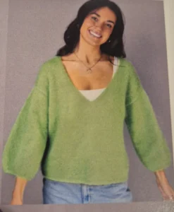 blousy jumper & cardigan pattern whisper 8 ply mohair| knitting pattern 1418