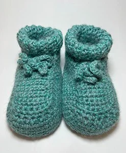 sheepskin soles for cable booties (pattern included) + free matching hat pattern (copy)